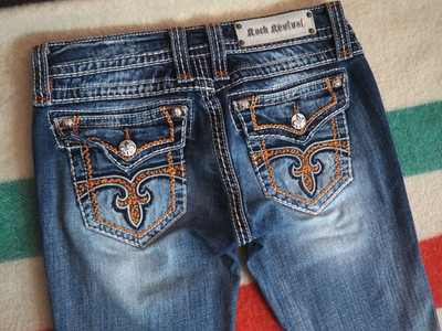 VTG Y2k 2000s Rock Revival Erica Skinny Indie Sleaze 30x31 Low Rise Blue Jeans