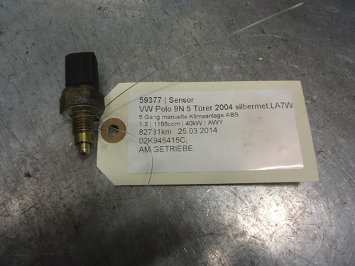 VW Polo 9N Sensor 02K945415C R�ckfahrlichtschalter 1.2 40kW AWY 59377