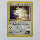 Pokémon TCG 1st Edition Giovanni's Meowth 74/132 Rare Gym Challenge