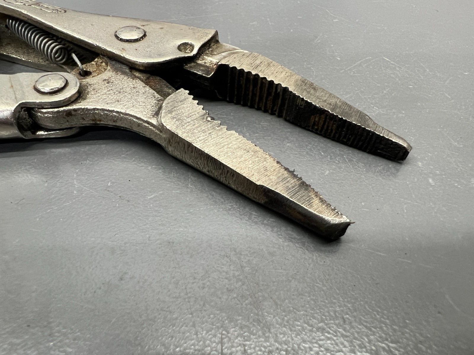 VINTAGE PETERSEN DEWITT VISE GRIP 4LN LONG NOSE LOCKING PLIERS - VGC - USA