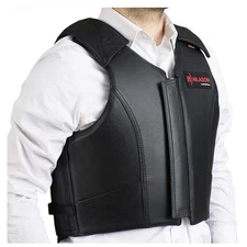HS HILASON Equestrian Bull Riding Rodeo Safety Vest Protective Leather