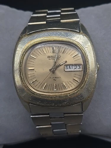 Seiko Men's Automatic 38mm Gold Day/Date Mens Watch 7006-5009