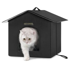 Outdoor Cat House, Feral Cat House Insulated with Mat and Clip, Weatherproof ...