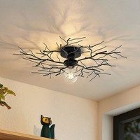 Lindby Deckenlampe 'Vetki' (Modern) In Schwarz Aus Metall (1 Flammig, E27) - Dec
