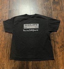 Vintage Golds Gym T Shirt Mens Size XL/2XL Black White Venice Beach Bodybuilding