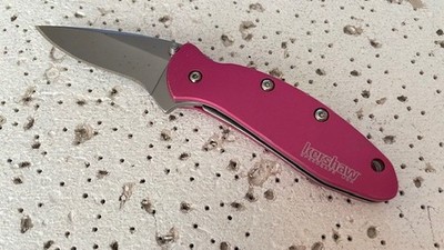 Kershaw 1600PINK Chive Folding Pocket Knife Ken Onion Design Pink Linerlock A/O