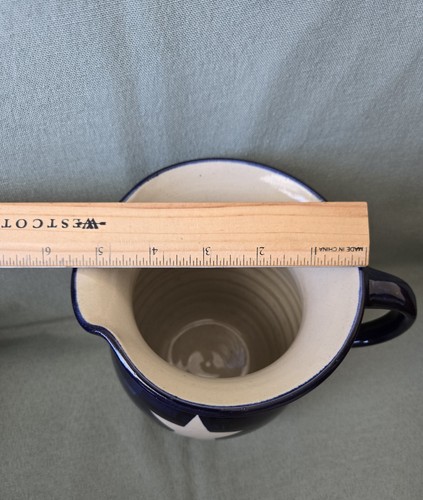 Vintage Marshall Pottery Pottery Stoneware Ceramic Pitcher Texas Flag 7.5" - Picture 14 of 15