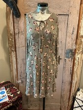 Vintage 90s Carole Little Rayon Floral Dress Grunge French frabic sz 6