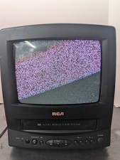 RCA 9" AC/DC Gaming TV/VCR Combo Retro CRT TV T09081 AS IS