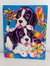 Vintage Lisa Frank Violet  Velvet Spaniel Dogs 2 Pocket Folder P961 RARE Read 