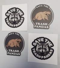 Save The Trash Panda Stickers 4 Pack Lot Worldwide Shipping Save The Trash Panda Stickers 4 Pack Lot Worldwide Shipping
