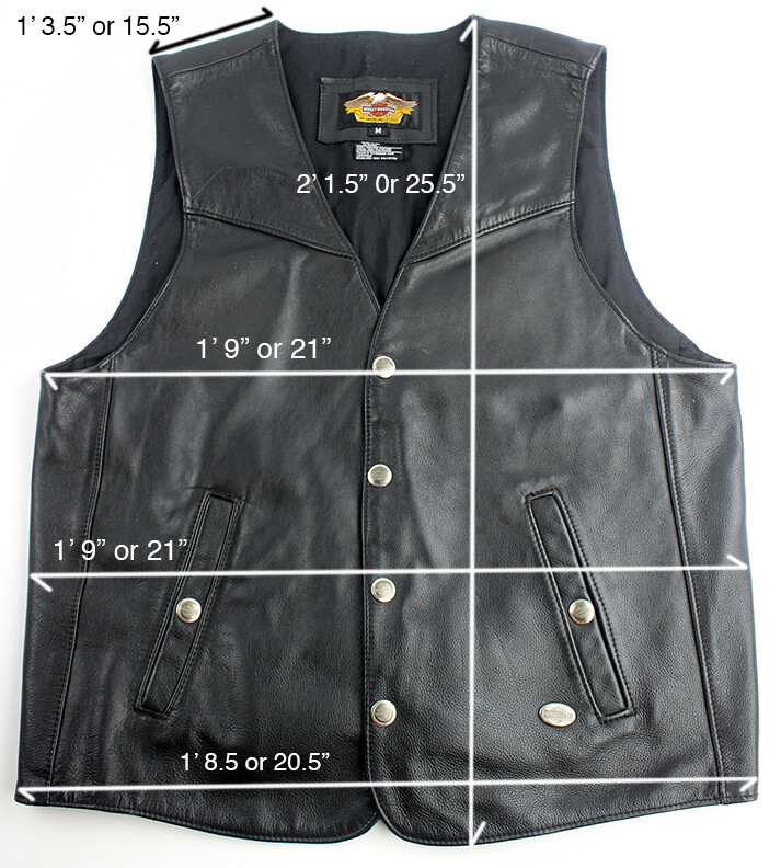 Genuine Harley Davidson HEAVY Leather Vest Men's Medium Biker