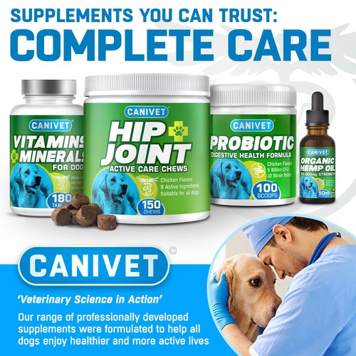 CANIVET Dog Joint Supplement for Stiff and Older Dogs - 300 Tablets - Picture 9 of 9
