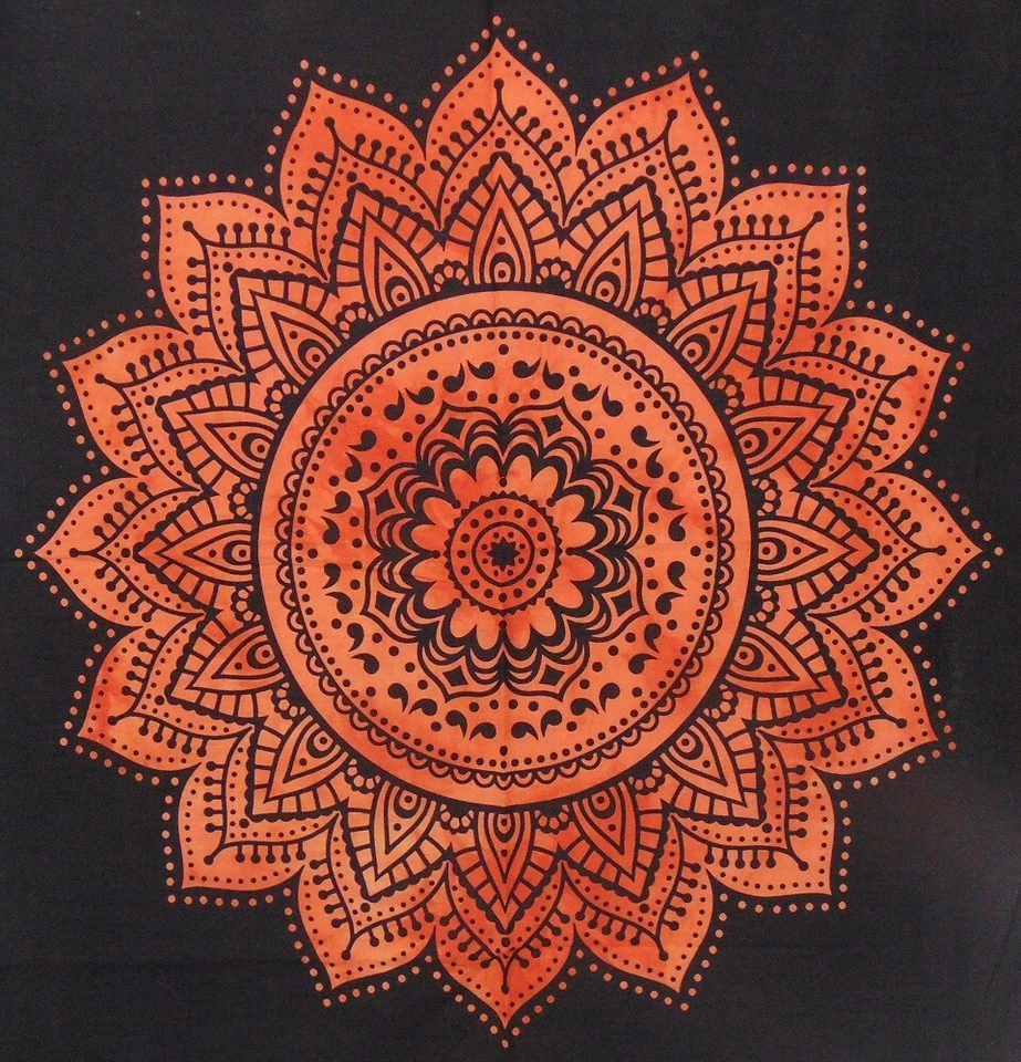 Tapiz colgante de pared mandala flor india ombre boho póster floral decoración del hogar Foto 2 de 3