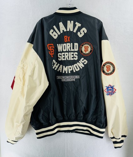 Chaqueta de bombardero New Era Alpha Industries Alt MA-1 de los Gigantes de San Francisco 3XL NUEVA CON ETIQUETAS - Imagen 13 de 22