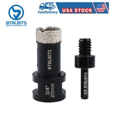 3/4" Dry Diamond Core Drill Bit Set Hole Saw Cutter Drilling Tile Ceramic Marble