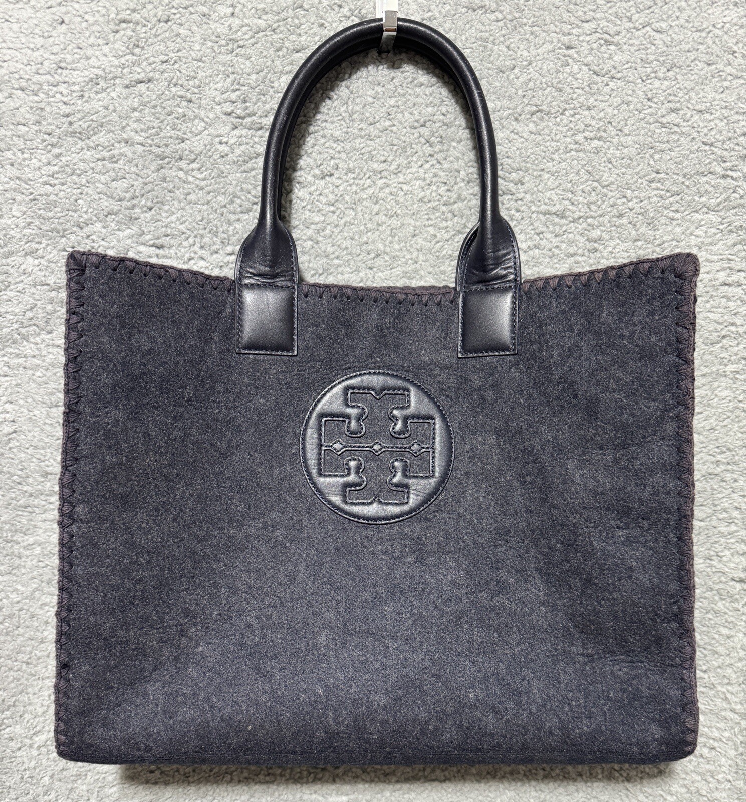 Tory Burch Felt Tote Bag Gray 17”x13”
