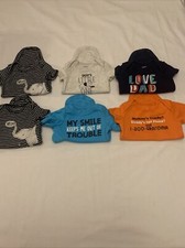 Lot of 6 Baby boys or girls Size 0-3 Months One Piece Bodysuits,Short Sleeves