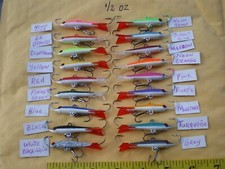 25 PCS SHAD JIGGING/ICE FISHING/CASTING LURE BAIT 1/2 OZ/CHOOSE ANY COLOR OR MIX