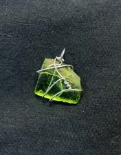 Beach Glass Pendant - Red Arrow
