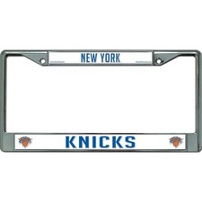 ny new york knicks nba basketball chrome license plate frame made in usa