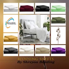 US Full Size All Striped Bedding Items 1000 TC 100 Egyptian Cotton Select Item