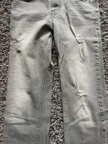 ☑️ Cat & Jack Boys Jeans Gray Straight Adjustable Waist Size 12 Stretch EUC! - Picture 3 of 10