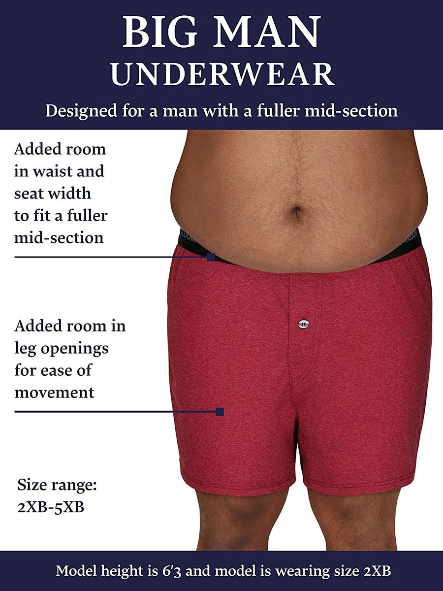 Fruit Of The Loom Men's Cotton Stretch Knit Boxer Briefs – Big & Tall Sizes (3 Or 6 Pack), Colors Vary