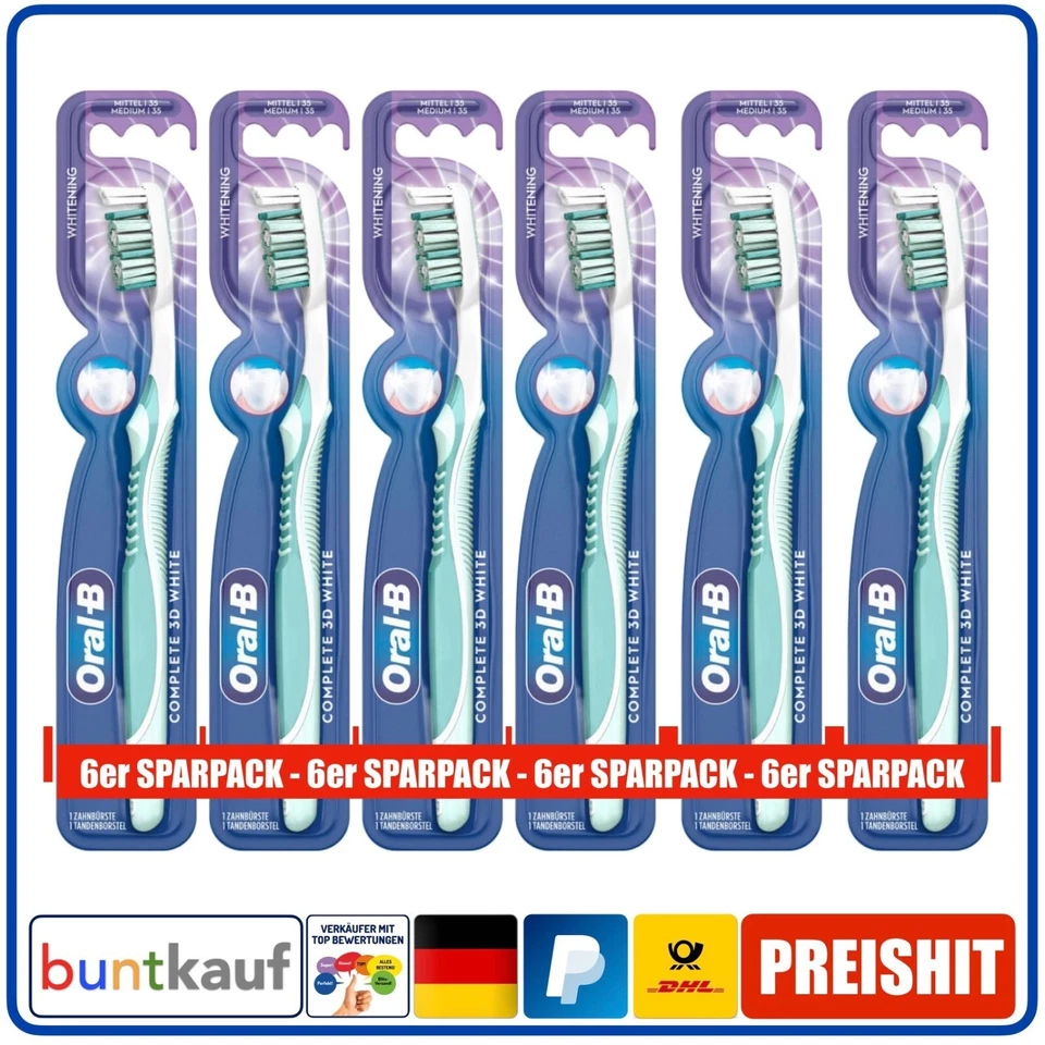 PROCTER & GAMBLE Oral-B Complete 3D White Zahnbürste 35 Medium, 6 Stück