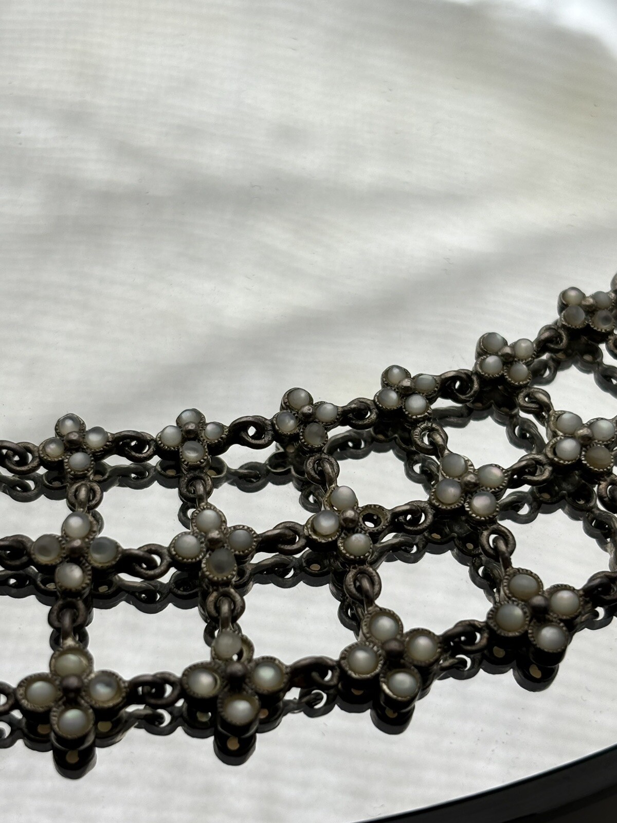 Solid Sterling Silver Necklace Set W/Bracelet 2 I… - image 15