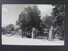 Arnolds Park Iowa Gateswood Motel Cafe Coke Sign Real Photo Postcard RPPC 1962