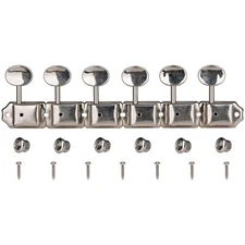 6R Vintage Guitar Tuning Pegs Guitar Tuners Machine Heads for Strat Tele Nickel