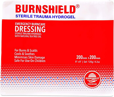 BURNSHIELD  Wundkompresse steril, Hydrogel Wundsalbe, Burn Dressing - 20x20cm