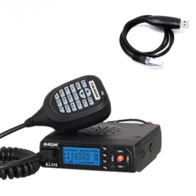 Baojie BJ-218 Mini Car Walkie Talkie 10KM 25W Dual Band VHF/UHF 136-174 400-470