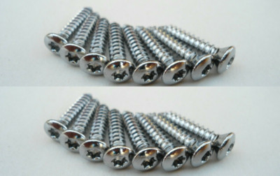 16 NOS CHROME BEZEL/GRILLE SCREWS! FOR 1970-1980's GM CARS AND TRUCKS - MINT!