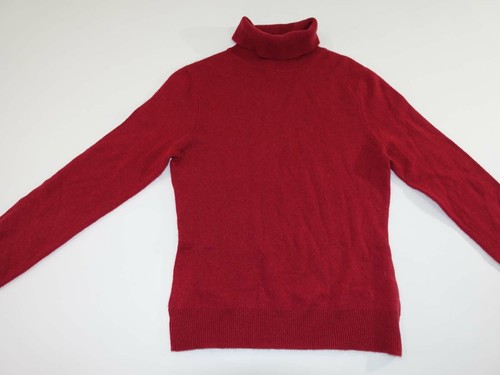 Cashmere Turtleneck Sweater Medium Red 
