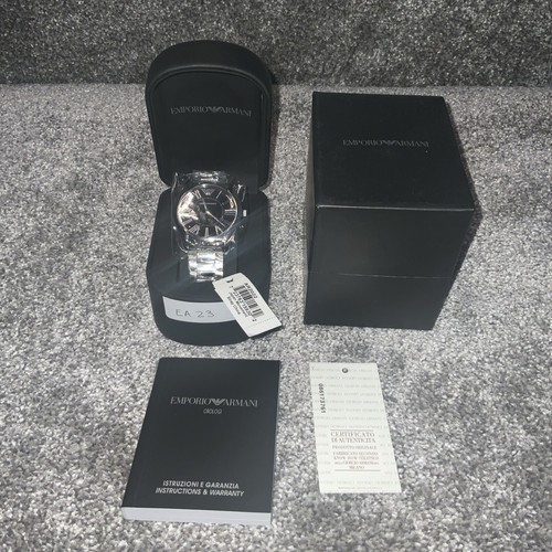 Armani - AR2022 - Super Slim - Schwarz DIal - Edelstahl - Herren - Uhr - Bild 1 von 10