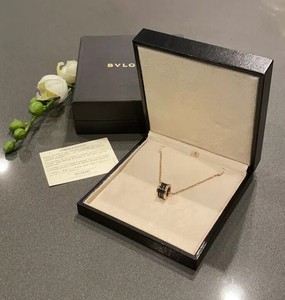Bvlgari B Zero1 Rose Gold Necklace Black Ceramic Pendant Ebay