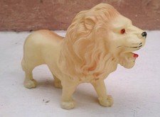 1930's OR 40's VINTAGE CELLULOID LION WITH RED RHINESTONE EYES JAPAN