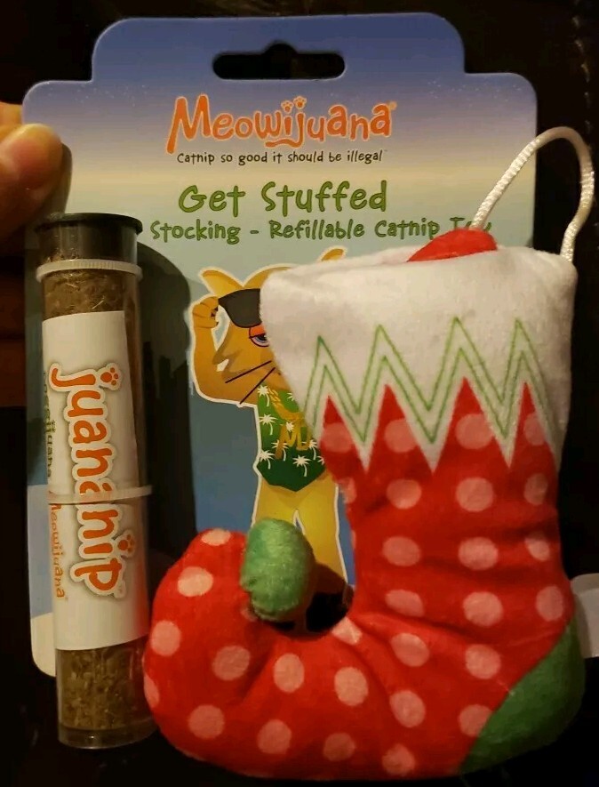 MEOWIJUANA Organic Catnip CHRISTMAS STOCKING Get Stuffed American Grown