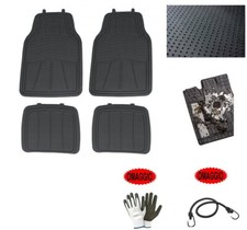 PER FIAT Panda 1.2 Lounge  4 TAPPETINI GOMMA AUTO ANTISCIVOLO FONDO ADERENTE-ST