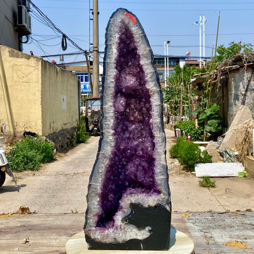 63.9LB Natural Amethyst Geode Quartz Crystal Cluster Cathedral Energy healing - 第 1/22 張圖片