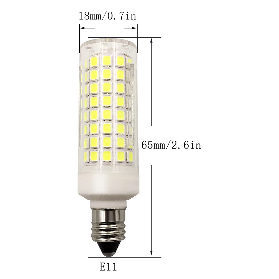 2pcs E11 2835-102 LED Light Bulbs Ceiling Fans Lights Bulb Lamp Ceramics 7W 110V - Image 2 of 4