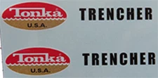Mini Tonka trencher water slide decal set SHIPPING W/TRACKING