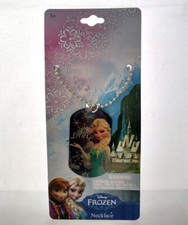 DISNEY Frozen Queen Elsa Kids Girls Dog tag Pendant Necklaces Chain NEW