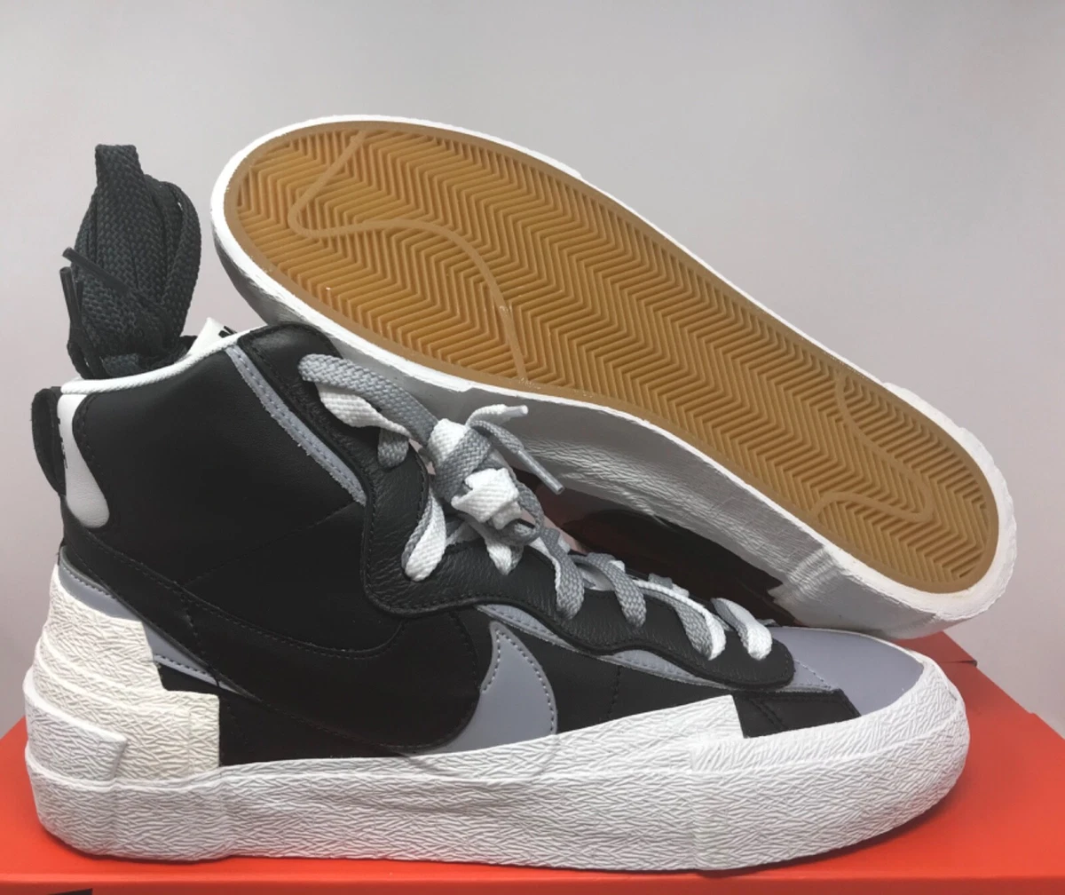 Sacai x 'blazer top mid black/white-wolf grey-black
