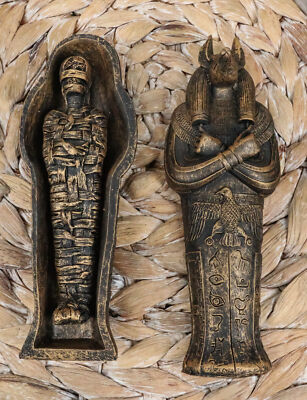 石仏 箱入り antique 神像 Ebros Egyptian Sarcophagus Box with 石仏 箱入り antique 神像 Ebros Egyptian Sarcophagus Box with