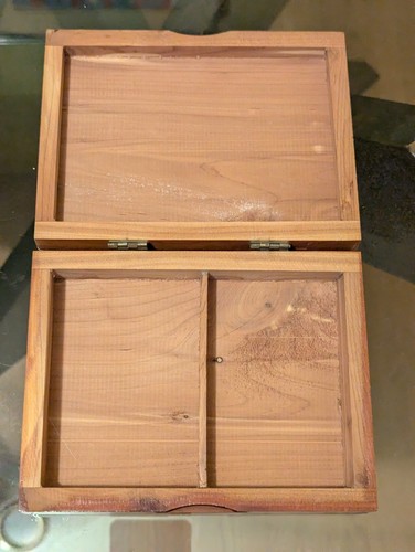 Vintage Holz Spielkarten Box für 2 Decks Asse - Bild 6 von 6