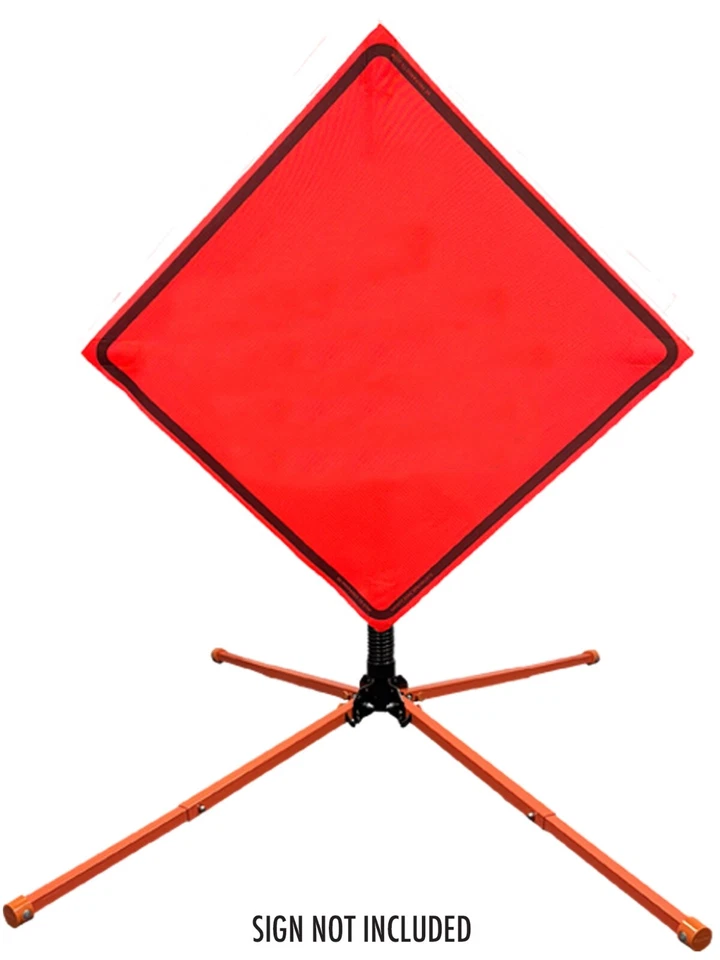 OrangeGear® Single Spring Steel Kick Release Extendable Legs Traffic Sign Stand - Image 2 of 4