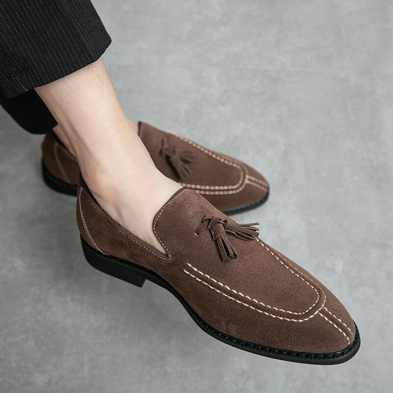 Pointed suede loafers clearance